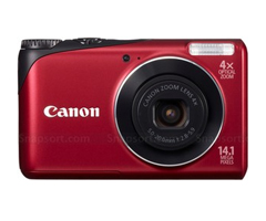 The Canon PowerShot Elph 330 camera, in silver