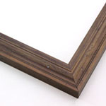 Slim, natural wood with a scoop, country rustic picture frame