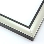 Modern contemporary black and silver picture frame