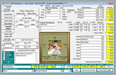 Screenshot of ezFramer software ofr custom picture framing shops