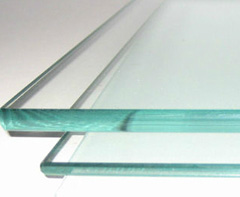 Glass should be cleaned with a soft cloth and glass cleaner, or soap and water