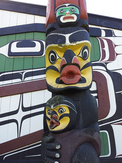 Native American totem poles were almost exclusively created in the Northwest Coast region