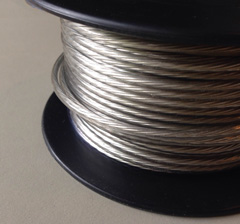 Vinyl-coated stainless steel wire, twisted