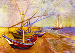 Vincent Van Gogh Boats of Saintes-Maries