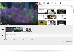 A screenshot of the YouTube Video Editor