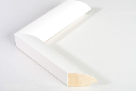 Matte White Crescent  1 9/16
