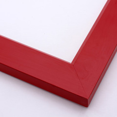 modern bold red 1-3/4 inch face with bevel picture frame matte finish