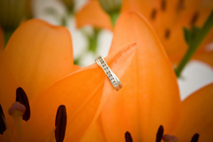 A picture of the special ring in a feminine setting makes a great canvas print