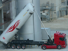 An example of a vehicle graphic on a semi truck