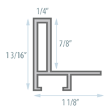 Mounted graphic  is adhered to the floater base. Can be mounted fush to edge, or
with desired float space.